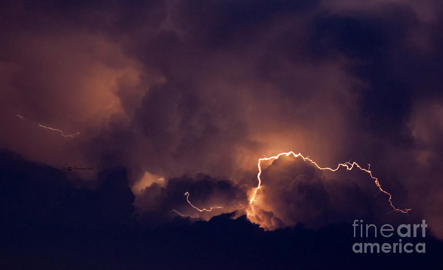 Storm Photograph - Lightening Strike by Francine Hall