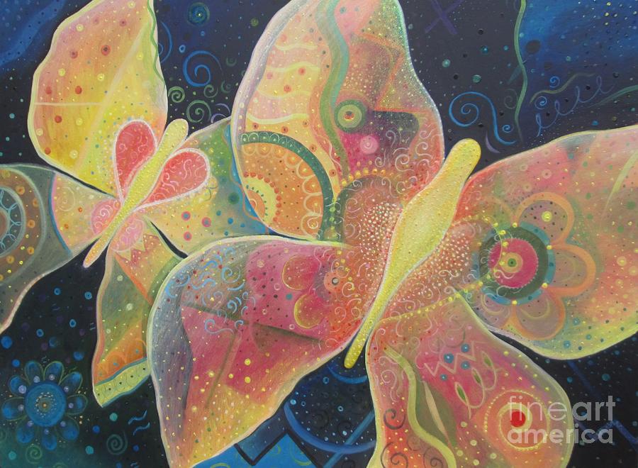 Butterfly Painting - Lighthearted by Helena Tiainen