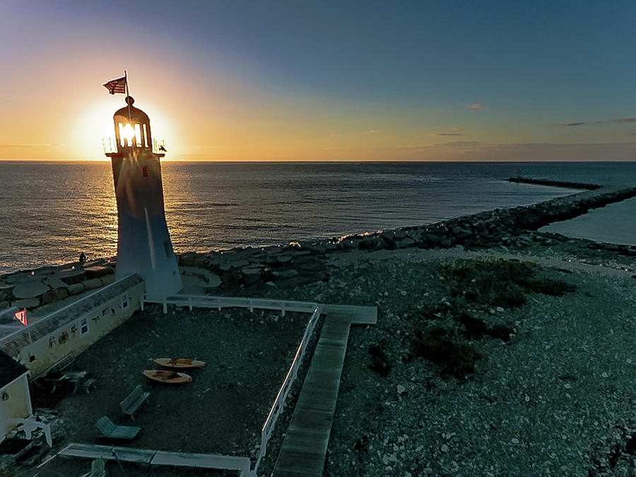 Lighthouse And The Sun Photograph by William Bretton