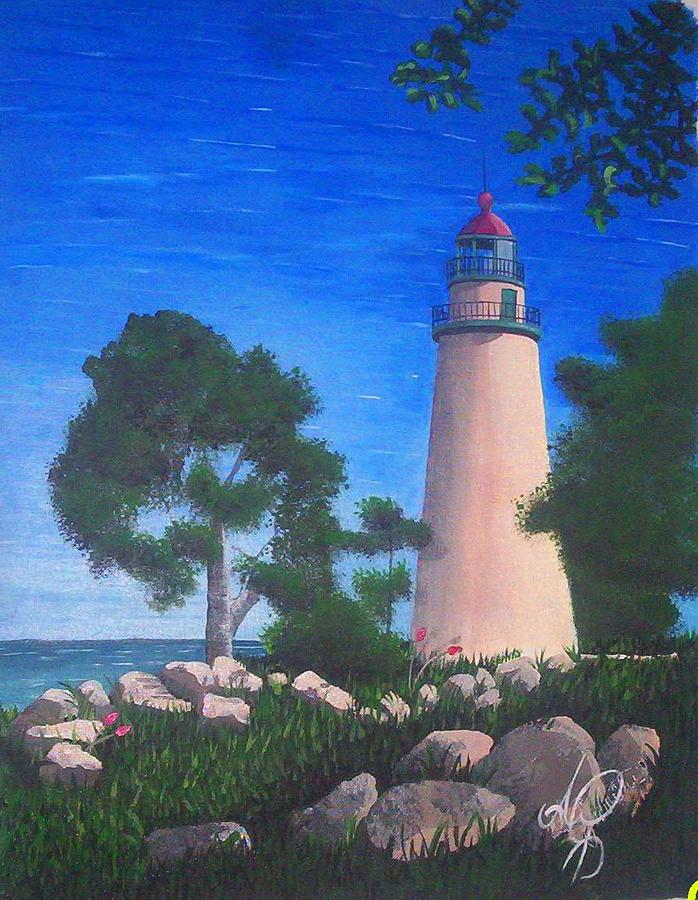 Portrait Painting - Lighthouse by Angela Mustin