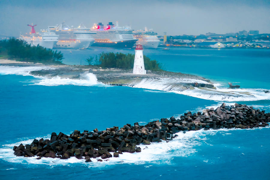 Lighthouse at Bahamas Port Photograph by Artsy Gypsy
