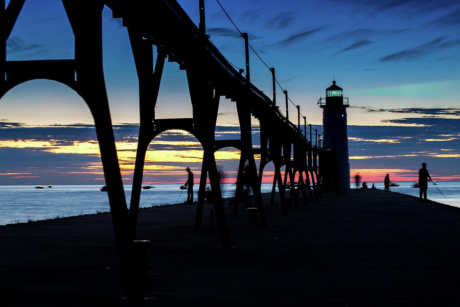 Sunset Photograph - Lighthouse at Dusk by Ashleigh Mowers