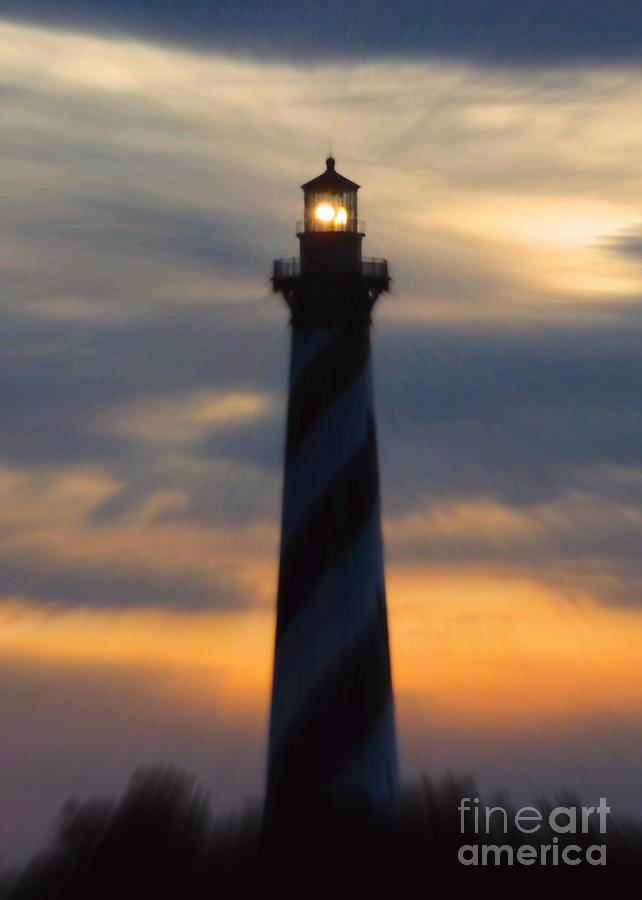 Hatteras Light at Dusk Photograph by Jean Wright
