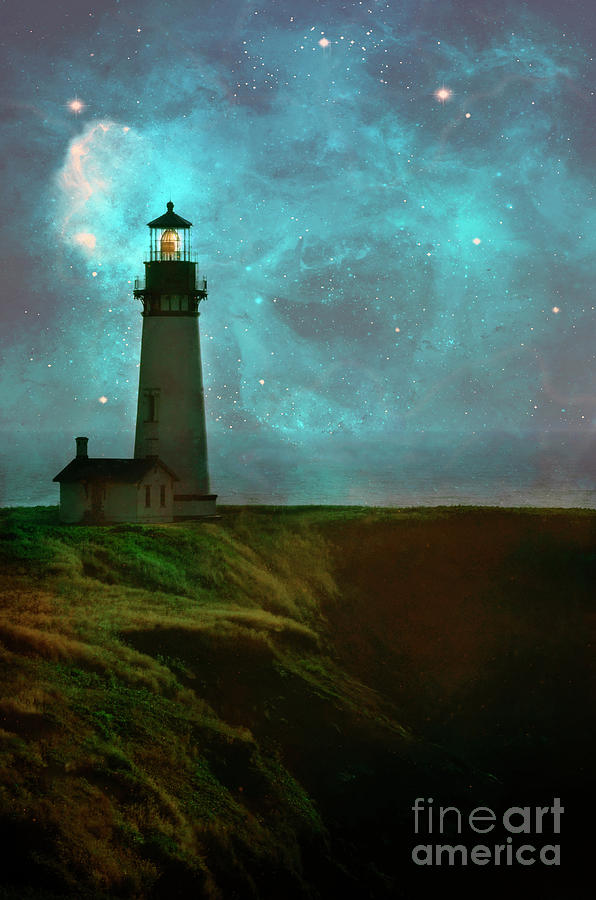 Lighthouse at Night Photograph by Jill Battaglia