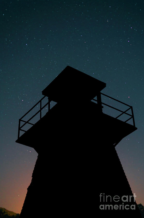 Lighthouse at Night Prince Edward Island Photograph by Edward Fielding
