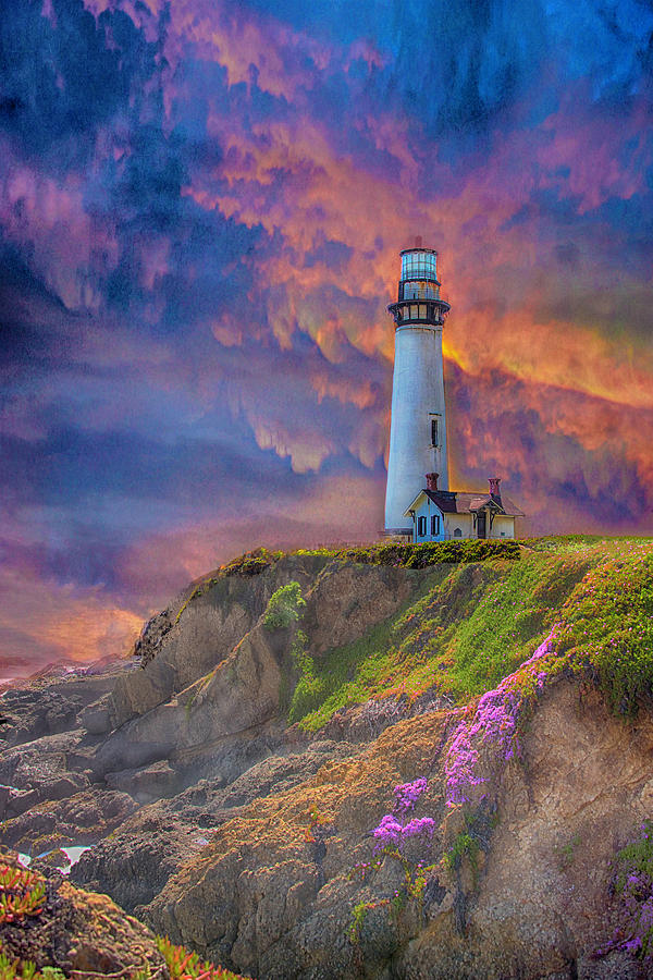 Lighthouse at Pigeon Point Photograph by Patricia Dennis