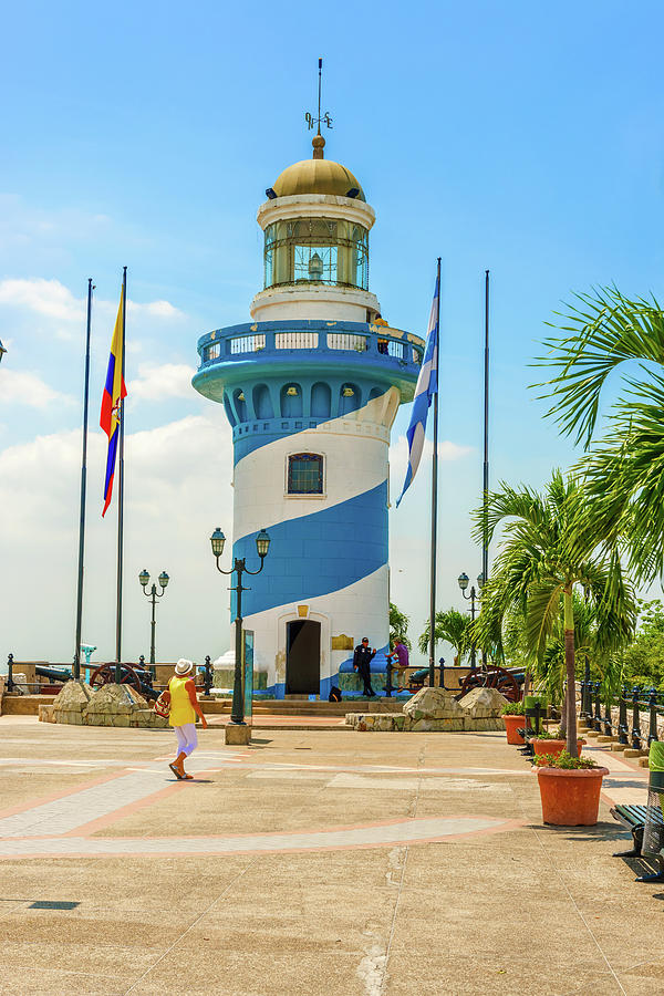 Lighthouse at Santa Ana hill, Guayaquil in Ecuador Photograph by Marek Poplawski