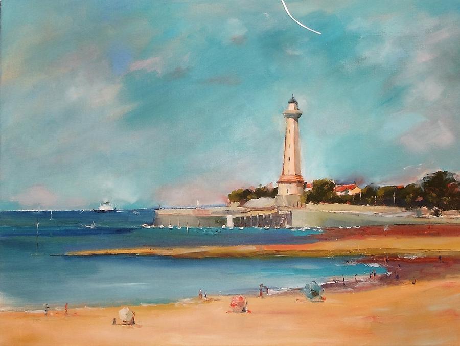lighthouse at St George de Didonne Painting by Kim PARDON