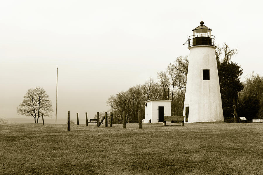 Lighthouse at Turkey Point Photograph by Dennis Dame