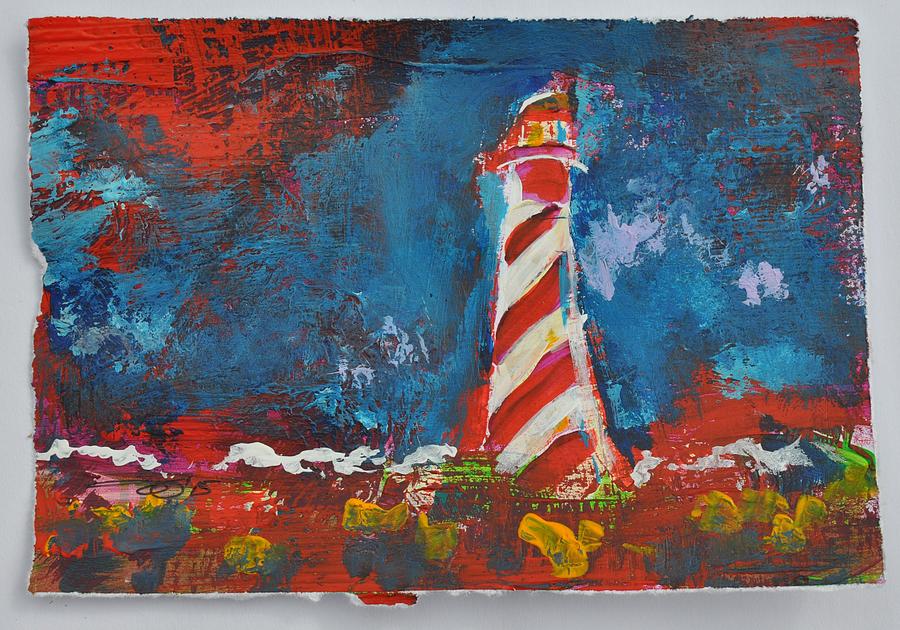 Lighthouse Burgh Haamstede Rede impression Painting by Eduard Meinema