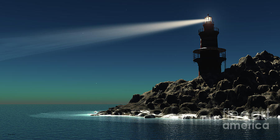 Lighthouse Digital Art by Corey Ford