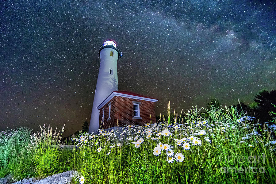 Lighthouse Crisp Point Amazing Nightscape -0405 Photograph by Norris Seward