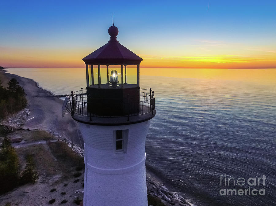 Lighthouse Crisp Point Sunset -0110 Photograph by Norris Seward