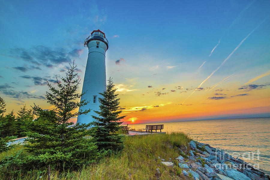 Lighthouse Crisp Point Sunset -2566 Photograph by Norris Seward