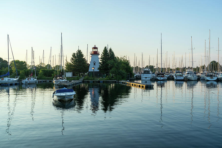 Lighthouse Daybreak at the Yacht Club Photograph by Georgia Mizuleva