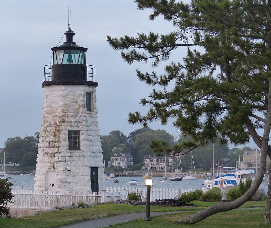 Lighthouse Goat Island Newport Rhode Island Photograph