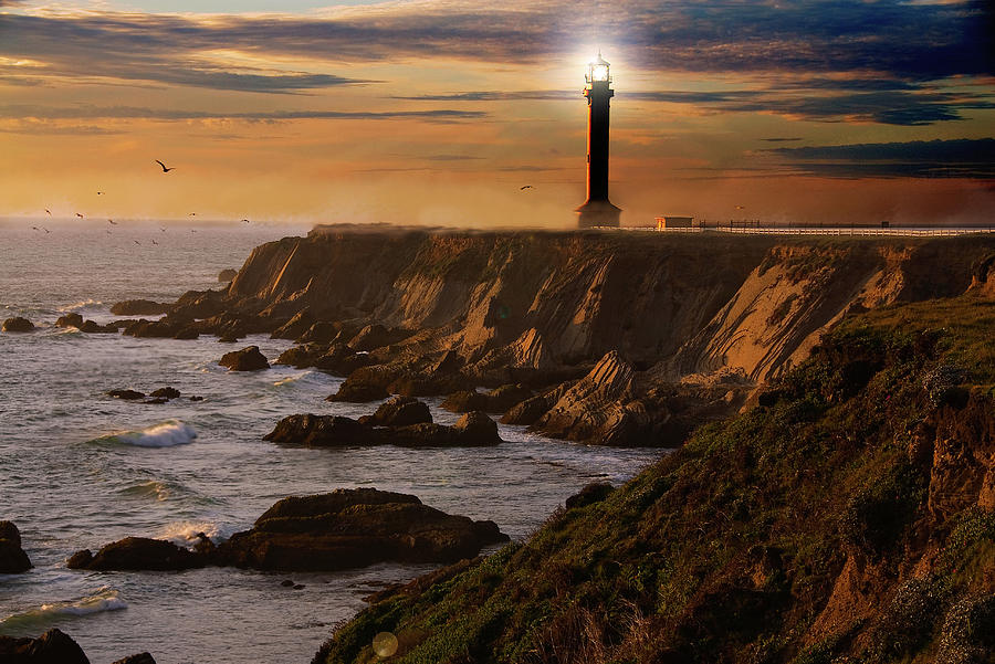 Sunset Photograph - Lighthouse  by Harry Spitz