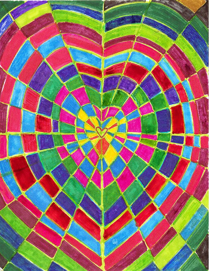 Lighthouse heart Drawing by Brenda Adams