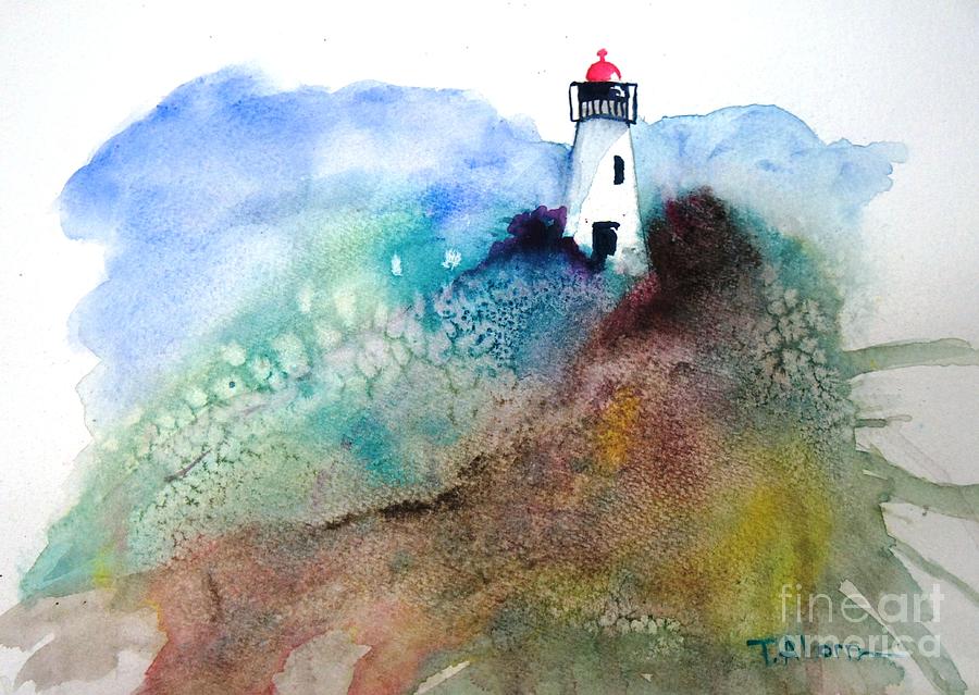 Lighthouse II - original sold Painting by Therese Alcorn