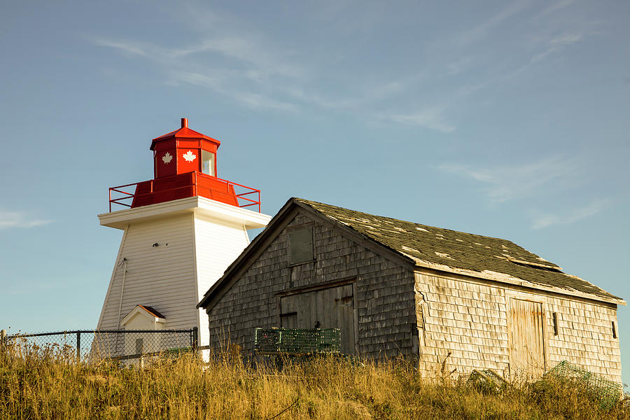 Lighthouse in Cape Breton Highlands National Park, Canada Photograph by Karen Foley