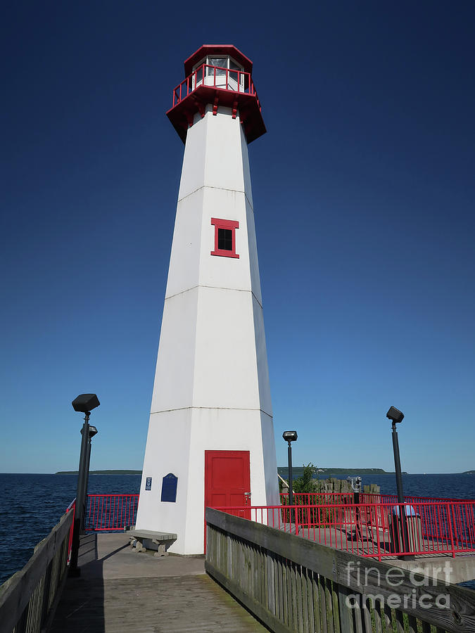 Lighthouse in St. Ignace Photograph by Ann Horn