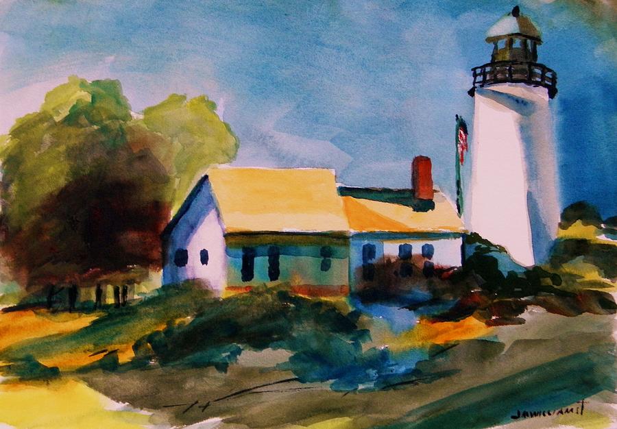 Tree Painting - Lighthouse in the Afternoon by John Williams