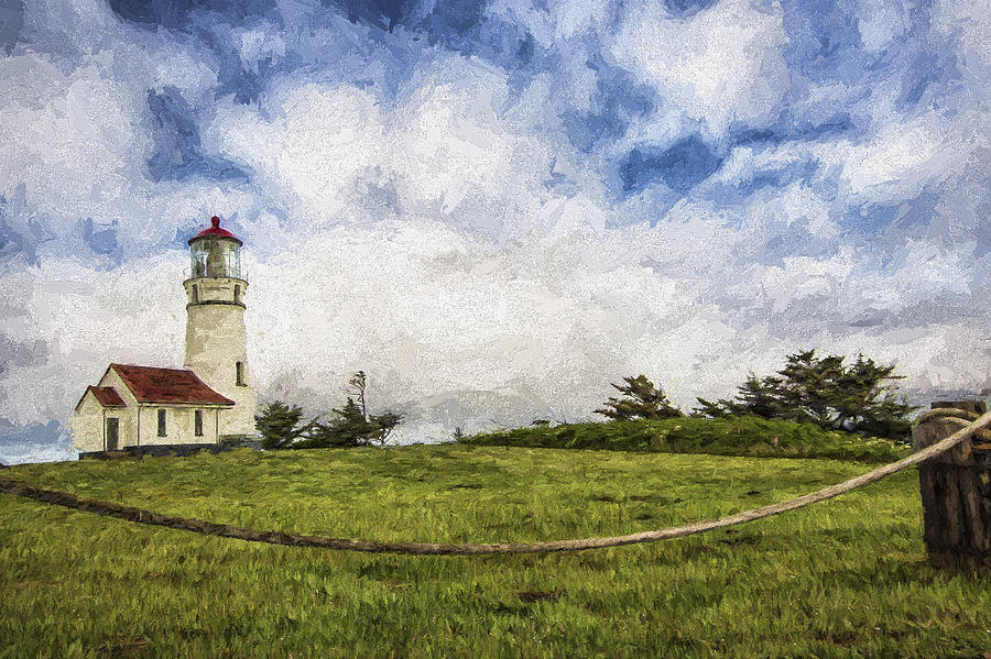 Nature Digital Art - Lighthouse in the Clouds II by Jon Glaser