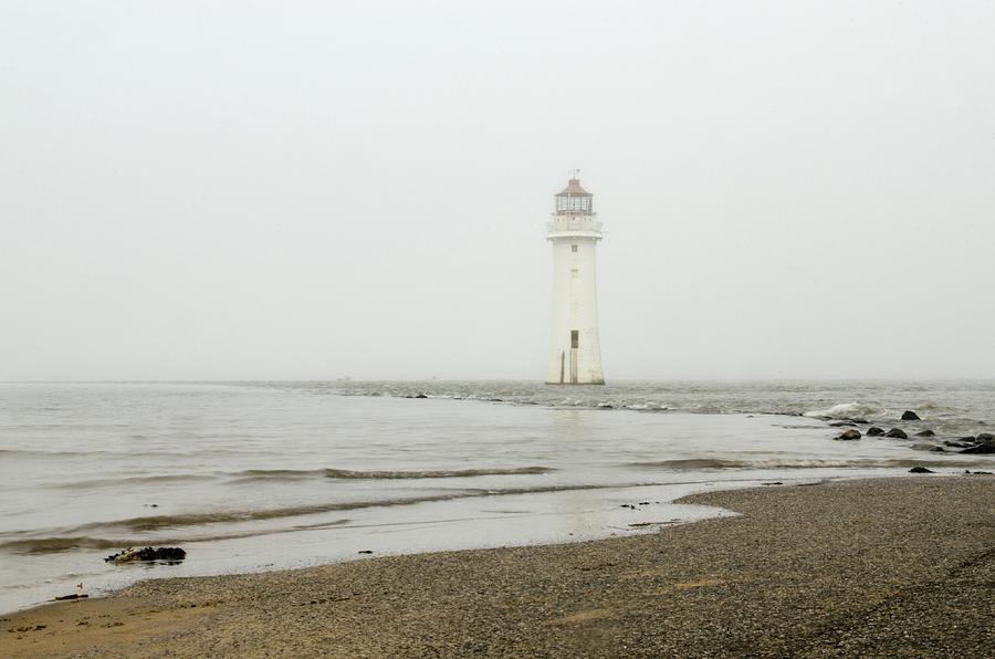 Lighthouse in the Fog Photograph by Spikey Mouse Photography