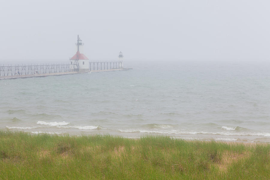 Lighthouse in the Mist Photograph by Jack R Perry