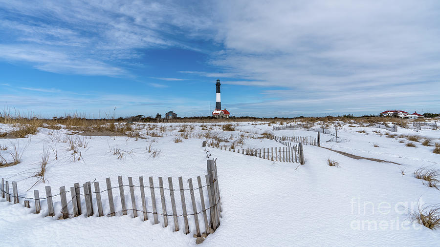 Lighthouse in Snow Photograph by Sean Mills