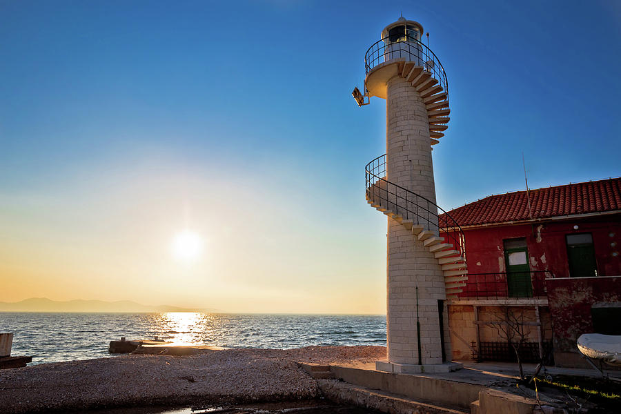 Lighthouse in Zadar at sunset Photograph by Brch Photography