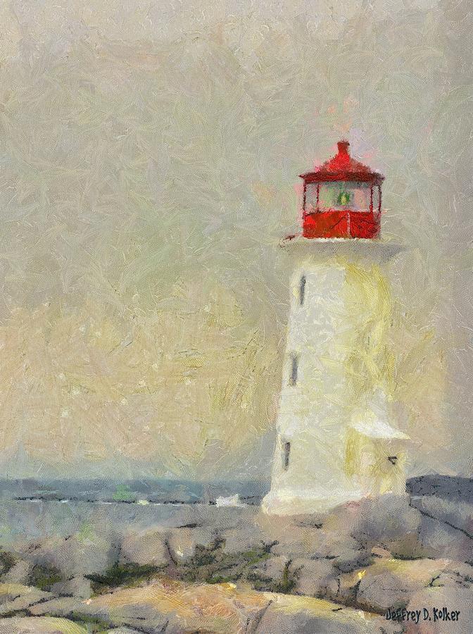 Lighthouse Painting by Jeffrey Kolker