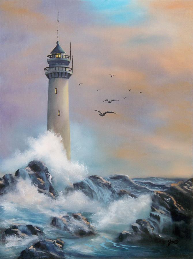 Lighthouse Painting by Joni McPherson