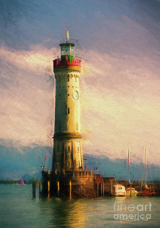 Lighthouse Digital Art by Jutta Maria Pusl