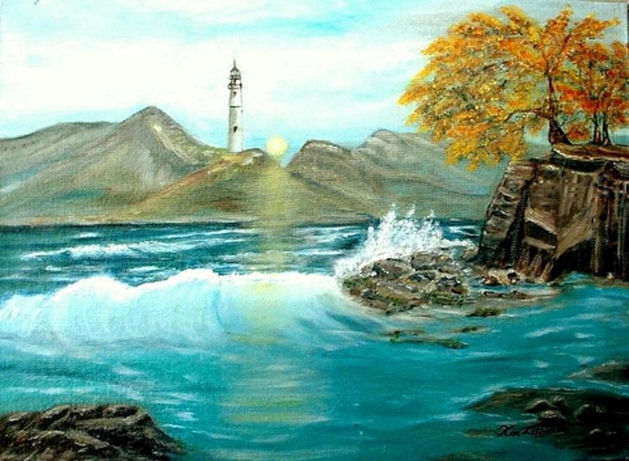Lighthouse Painting by Kenneth LePoidevin Lighthouse Painting by Kenneth LePoidevin