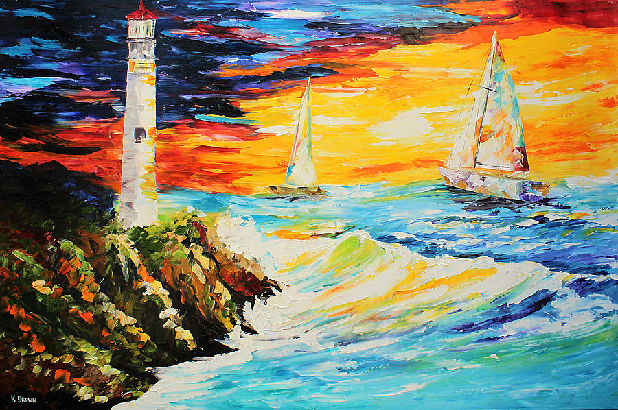 Lighthouse Painting by Kevin Brown
