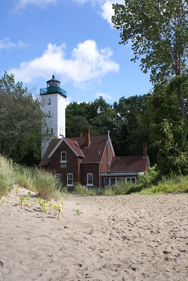 Lighthouse Lake Erie Beach Photograph
