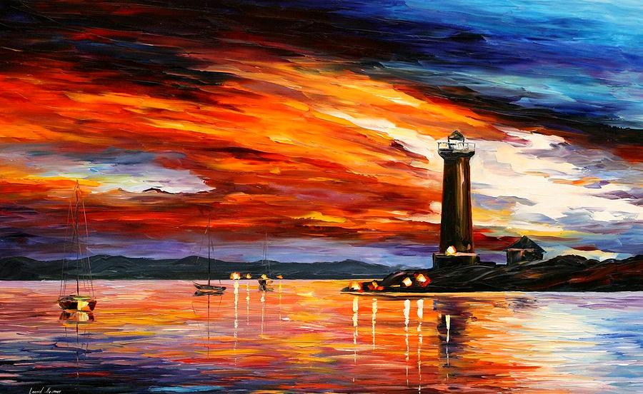 Lighthouse Painting by Leonid Afremov