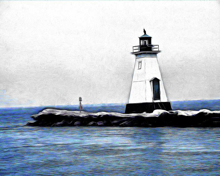 Lighthouse Digital Art by Leslie Montgomery