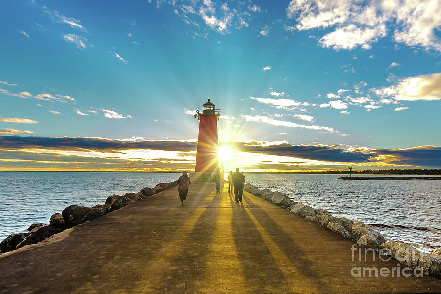 Lighthouse Manistique -5354 Photograph by Norris Seward