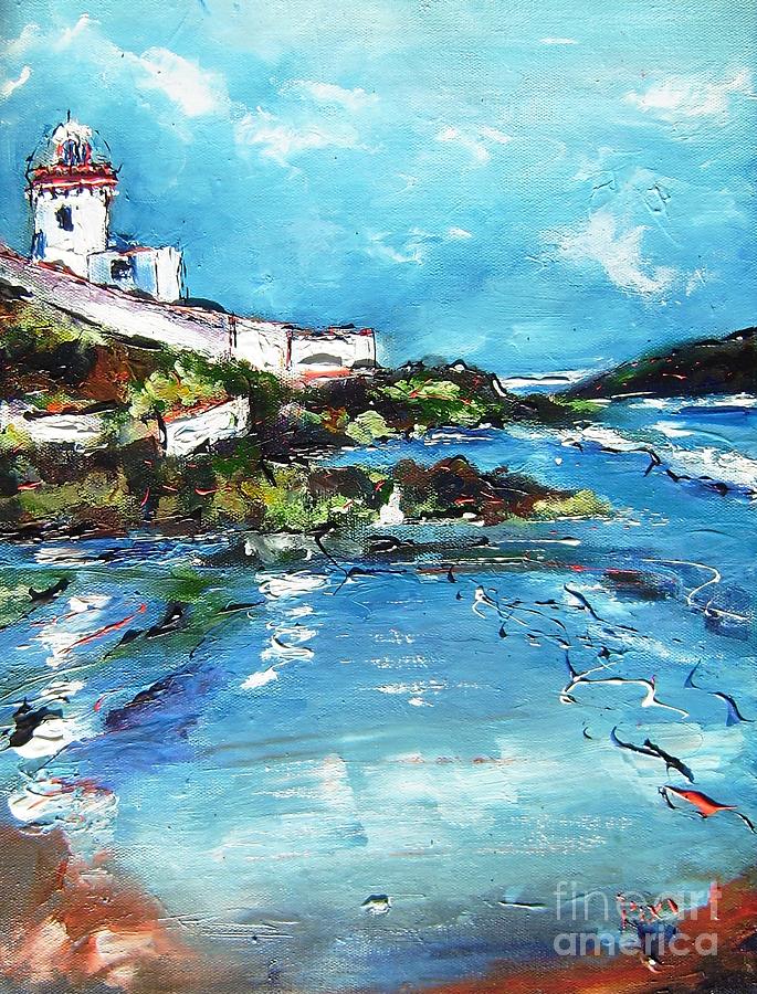 Lighthouse Painting Painting by Mary Cahalan Lee - aka PIXI