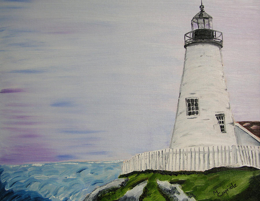 Lighthouse Painting by Mary Capriole