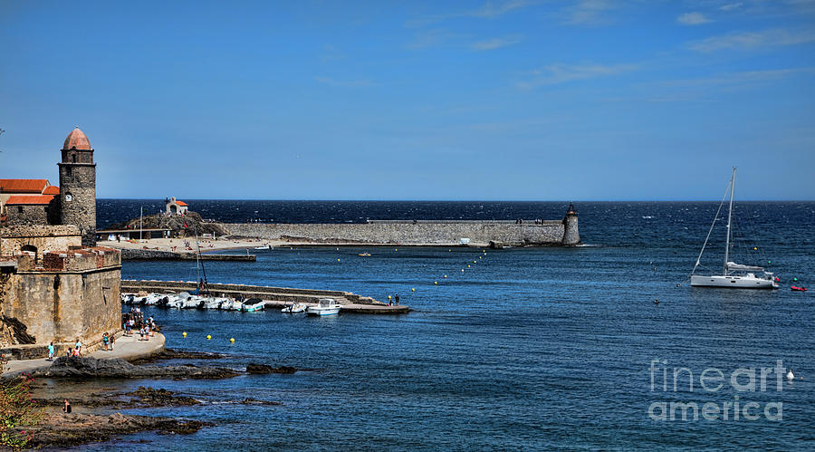 Lighthouse Mediterranean Sea Collioure  Photograph by Chuck Kuhn