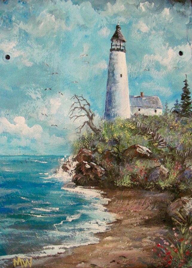 Lighthouse Painting by Megan Walsh
