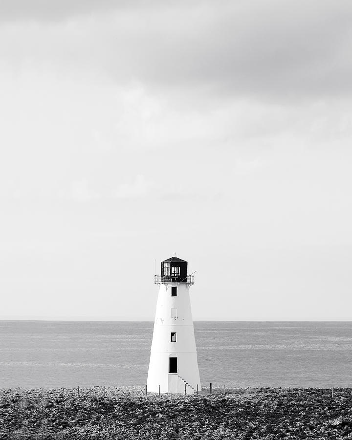 Black And White Photograph - Lighthouse Nassau Bahamas by Stephanie McDowell