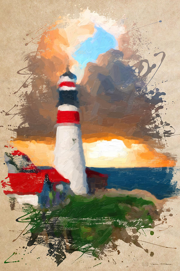 Lighthouse No.1  Digital Art by Serge Averbukh