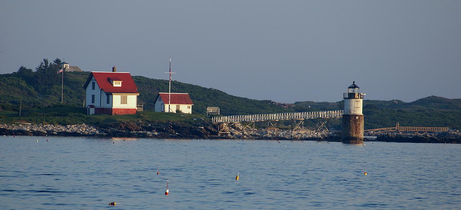 Lighthouse off East Boothbay Photograph by Lois Lepisto