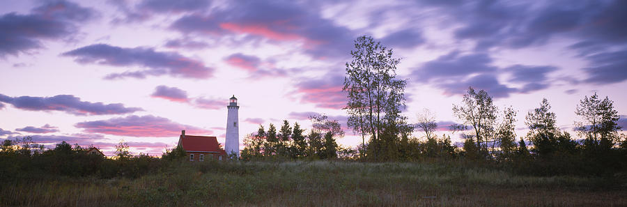 Architecture Photograph - Lighthouse On A Landscape, Tawas Point by Panoramic Images