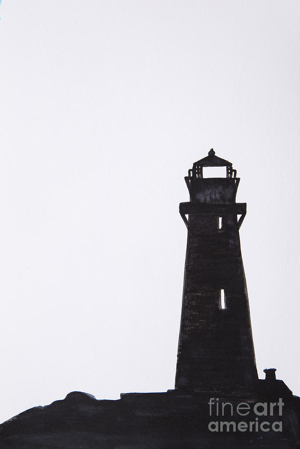 Lighthouse on a rock Photograph by Tara Thelen