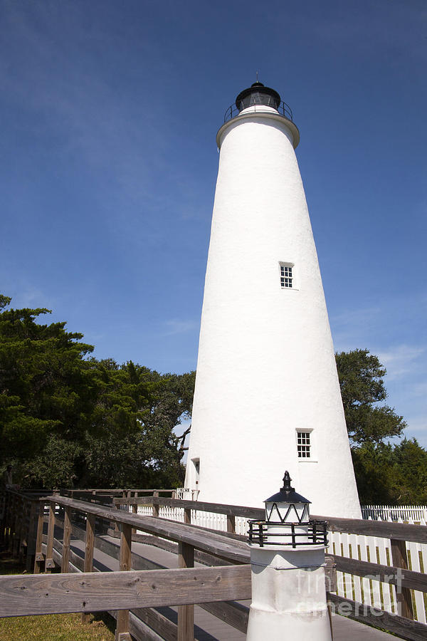Lighthouse on Ocracoke Island Photograph by Karen Foley